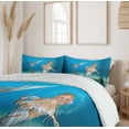 thumbnail image 6 of Ambesonne Mermaid Duvet Cover Set, Tropic Ocean, 2-Calking, Sea Blue Navy, 6 of 7