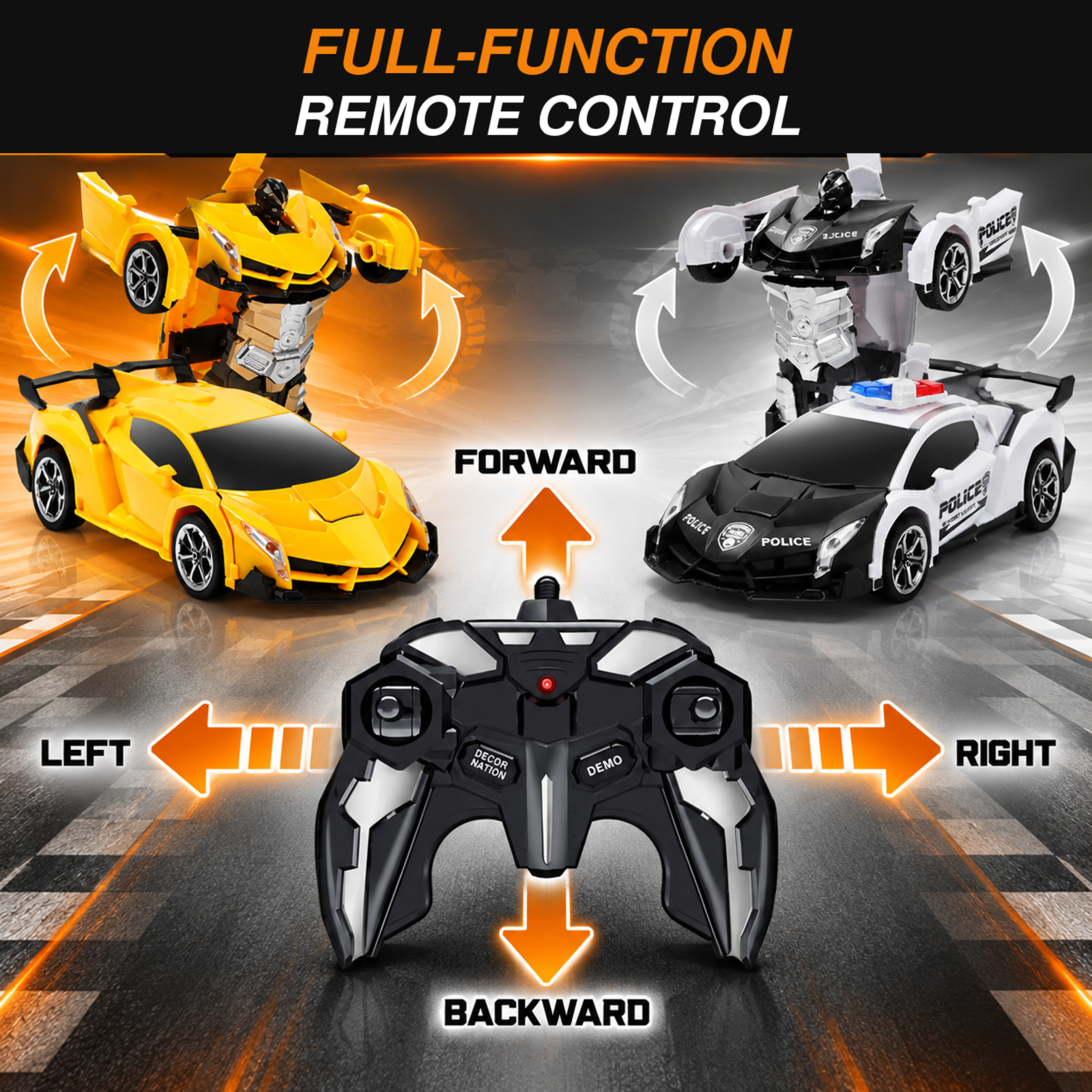 WEFONE 2-Pack Transforming RC Cars with 360° Rotation photo 8
