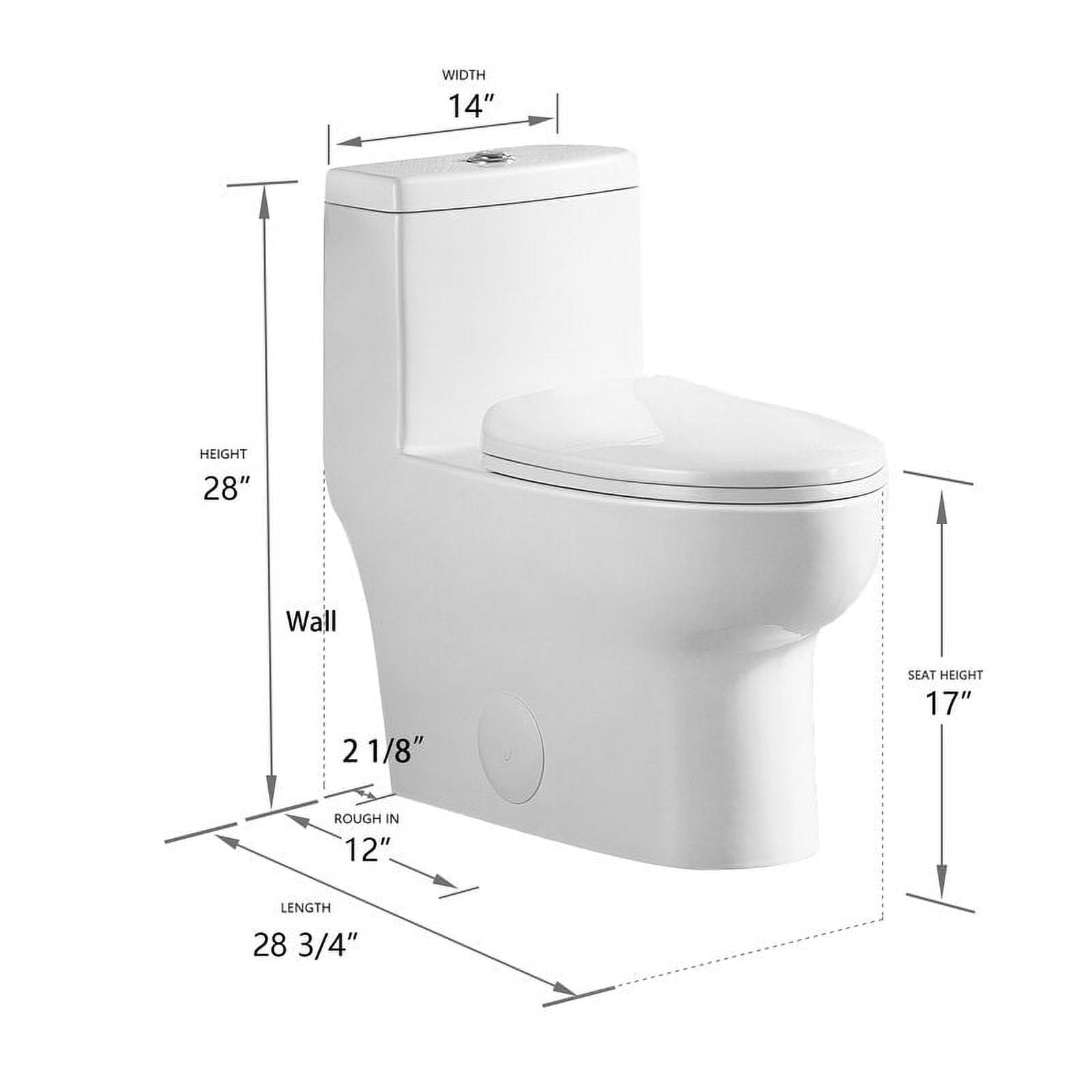 DeerValley Ally DV-1F026 High-Efficiency Dual Flush Elongated Standard One Piece Toilet in White 12" Rough-in