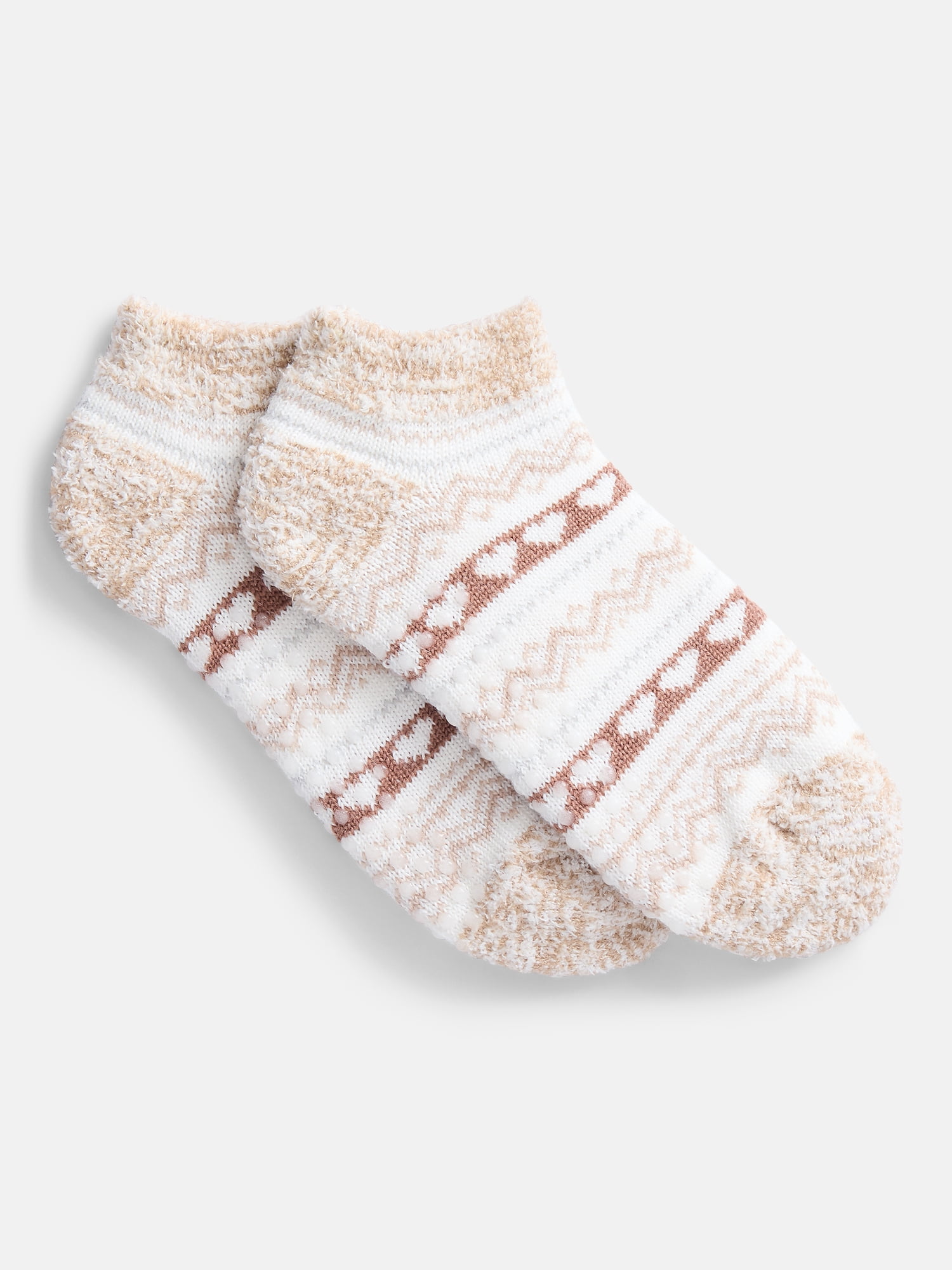 Joyspun Women's Double Layer Low Cut Lounge Socks, 3 Pack, Shoe Sizes 4-10