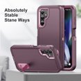 thumbnail image 4 of Dteck for Samsung Galaxy A14 5G Case with Kickstand, Heavy Duty Dual Layer Rugged Phone Cover, Durable Military Grade Protection Shockproof Protective Case for Samsung A14 5G,Purple, 4 of 6