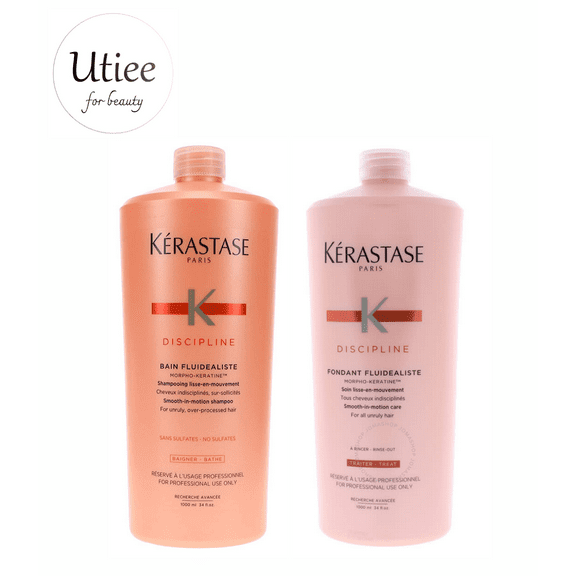 Kerastase Discipline Bain Fluidealiste Shampoo (Sulfate Free) and Fondant Fluidealiste Conditioner 34.0Oz each