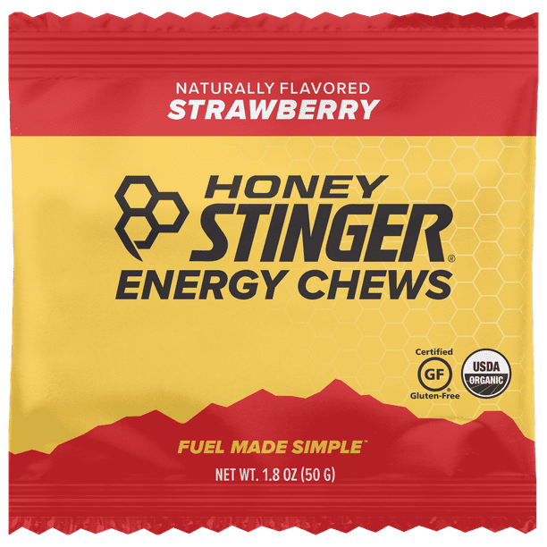 Honey Stinger Organic Energy Chews , Strawberry, 12 Ct