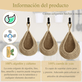 thumbnail image 4 of ZYNERY 4 paquetes para cocina con 6Pcs Hooks, Boho Wall Hanging Basket, Teardrop Hanging Basket para almacenamiento de cebolla de patata, organización de la pared del hogar, Capa de algodón, 4 of 7