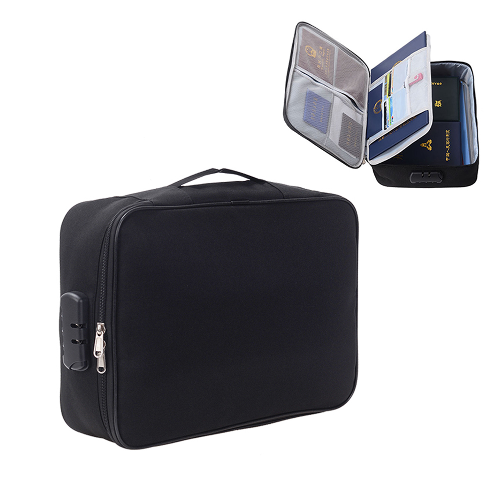 NZND Waterproof 2Layer Document Storage Bag with Password Lock