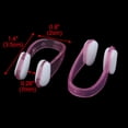 thumbnail image 2 of Outdoors Rubber Swim Training Learning Swiming Nose Clip Fuchsia Clear 3 Pcs, 2 of 3