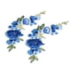 thumbnail image 1 of Parche De Flores Bordado, 2 Uds., Patrón Azul, Seda De Poliéster Decorativa, Parche Bordado De Costura Para Camisetas Y Bolsos, 1 of 7