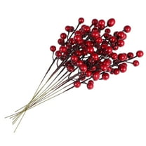 LOLIPPYY 10Pcs Artificial Berry Branch Red Berry Picks with Vivid Design for Holiday Decoration
