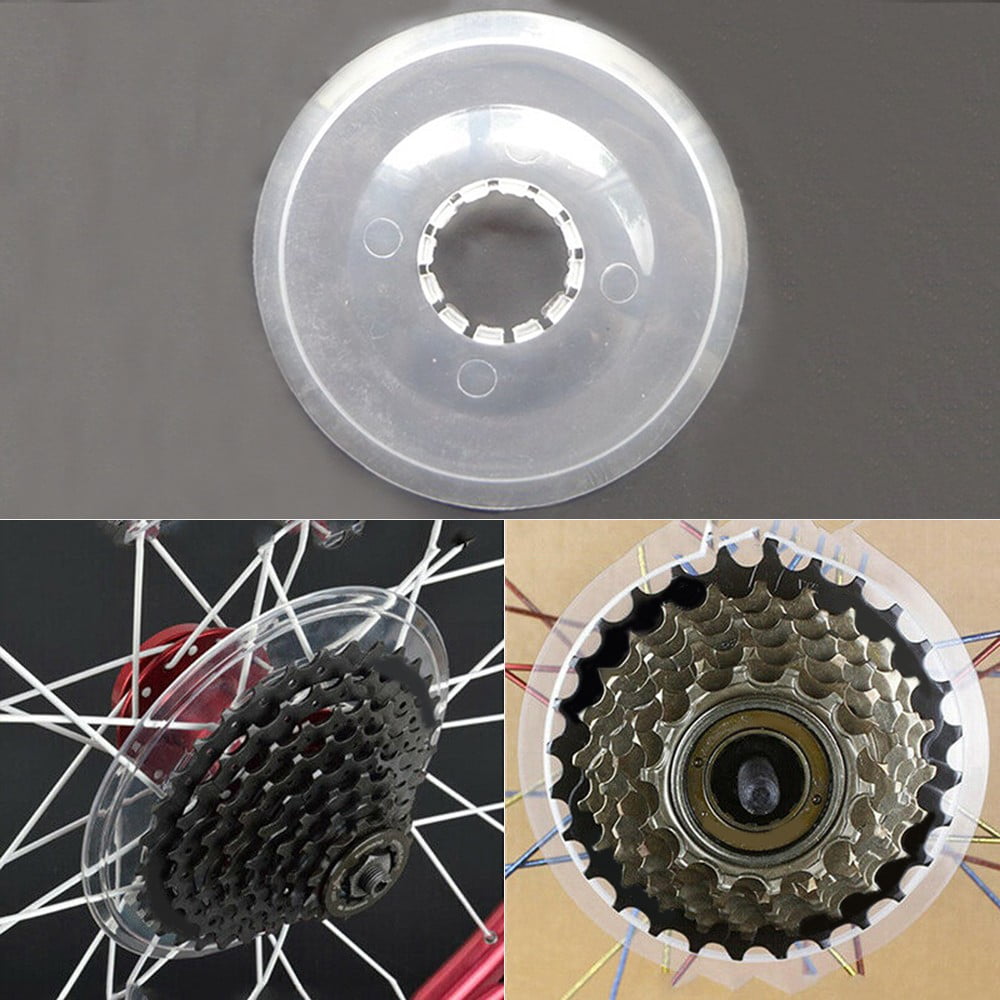Spoke Protector Plastic Ring On Rear Bike Wheel Bike Clear Bike
