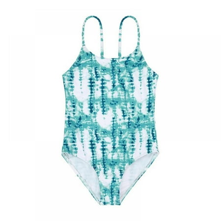 

Sunwukong Girl s One Piece Swimsuit Casual Spaghetti Strap Stretchy Bathing Suit 4-8 Years