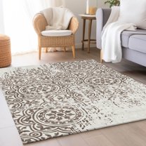 Addison Rugs Chantille Indoor/Outdoor Transitional Medallions Chocolate Washable Rectangle Rug, 8' x 10'
