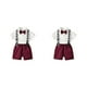 thumbnail image 2 of Sonducket Camisa de manga corta para niños Conjunto de pantalones generales Banquete Boda Pajarita Ropa Pantalones cortos con bolsillos Type12 NO12, 2 of 6