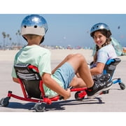 EzyRoller: Spinner - Bravo Red - Ride-On Scooter, Cambering Motion, 360 Degree Turns, Pedal Free Cart, Extendable Frame, 154lb Cap, Kids-Teens Ages 4+