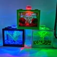 thumbnail image 3 of Fish Tank Transparent Energy Saving Acrylic LED Light Aquarium Tank Kit for Room Decor, 3 of 9