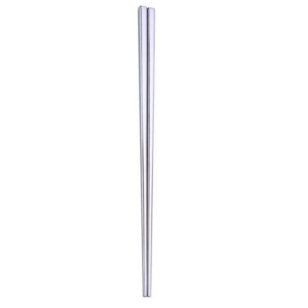Gibobby Vajilla Palillos 1 par Longitud 23 cm Colorido inoxidable Cocina, y bar(Plata de plata)