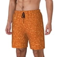 thumbnail image 2 of Daiia Orange Glitter Mens Swim Trunks Swim Shorts Quick Dry Swim Shorts with Mesh Lining Pockets-Large, 2 of 9