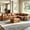 brown, variant on QuzyAor 7-Seater U-Shaped Modular Sectional Sofa, Oversized Cloud Couch with Faux Leather, Deep Seat Comfy Living Room Furniture for Apartment, Beige