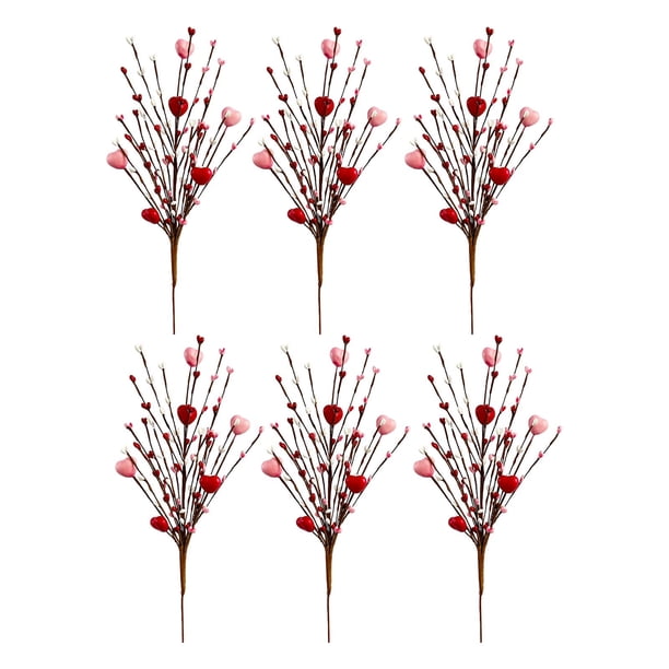 Ramo de flores artificiales Sunnimix para el Día de San Valentín 6 Uds.