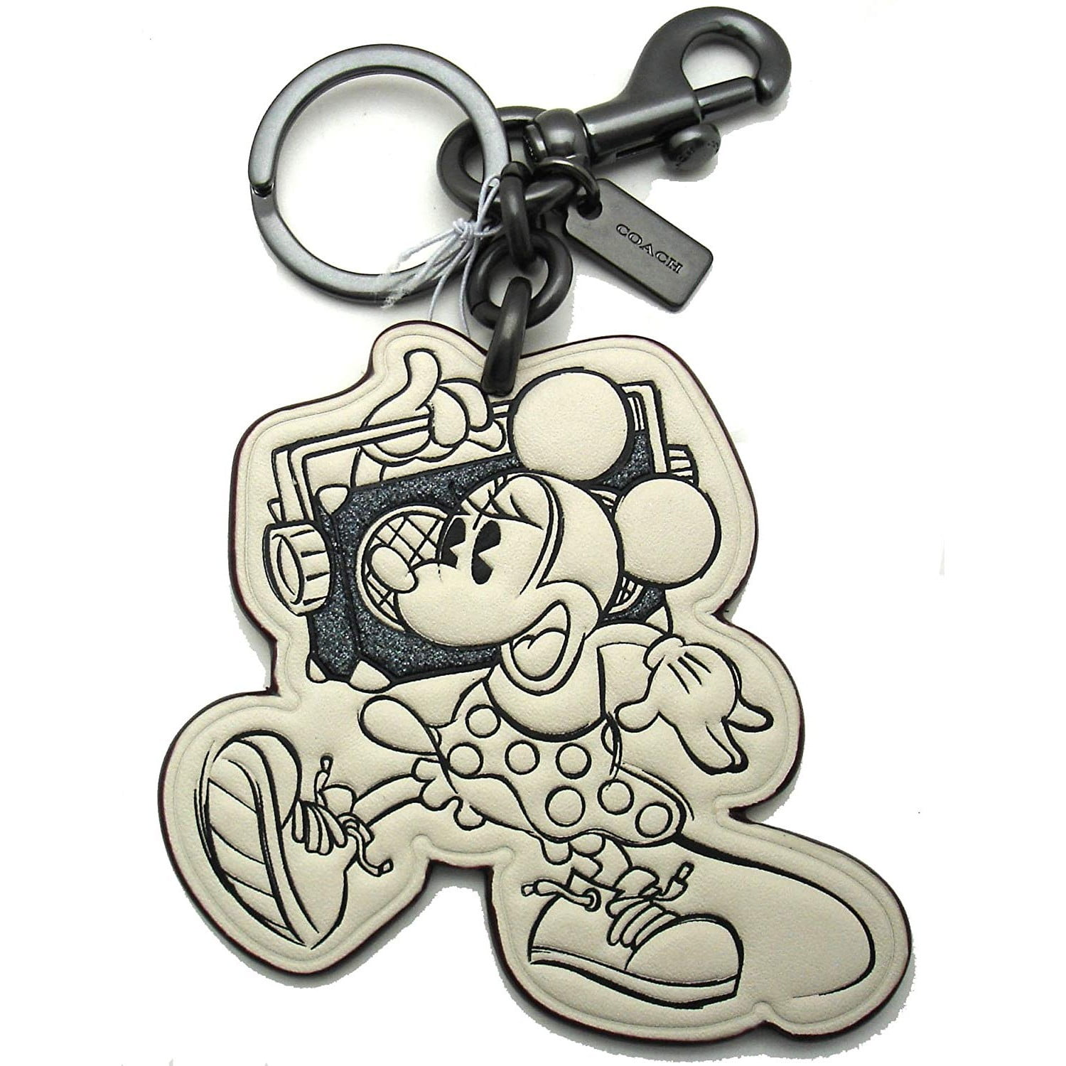 Coach - COACH x DISNEY Minnie Mouse Bag Charm Key Chain Dogleash Clip in Chalk. F27707 - Walmart ...