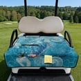 thumbnail image 2 of Uorisanigo Golf Cart Seat Covers, Blue Sea Turtle Golf Cart Seat Towel Blanket with Storage Pockets Keeps Seats Comfortable and Clean, Fits for EZGO, Club Car, Yamaha and More, 2 of 7
