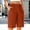 *Orange, variant on ClodeEU Women's Elastic Waist Drawstring Cargo Shorts,Loose Fit Shorts with Pockets Summer Outdoor Army Green,Women's Plus L