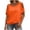Orange, variant on Women Cold Shoulder Short Sleeve Loose Casual Tank Top