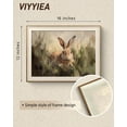 thumbnail image 2 of dashuaibi- Wall Art for Living Room, Rabbit Canvas Prints Vintage Home Decor, Animals Painting Picture Bathroom Wall Decor, Easter Gifts for Friends or Family -【Silly Bunny】-(16L x 12W), 2 of 6