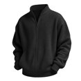 thumbnail image 3 of Abcomgle Boys Waffle Knit Pullover Fashion Full Zip Boys Sweatshirts Stand Collar Long Sleeve Sweaters for Boys Loose Fit Boys Fall Shirts, 3 of 8