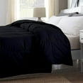thumbnail image 2 of All-Season Super Soft Comforter Alaskan King 120 by 120 inch Black Solid, 400 GSM Microfiber, 1 Piece Quilted Box Comforter Set, 2 of 8
