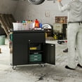 thumbnail image 7 of JAORD Metal Mobile Storage Cabinet with 1 Drawer, Storage Chest for Garage Utility Room,Black, Assembly Required, 7 of 7