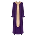 thumbnail image 3 of RUNQHUI Women’s Choir Robe Roman Cassock Flared Long Sleeves Pulpit Robe and Pastor Purple L, 3 of 5