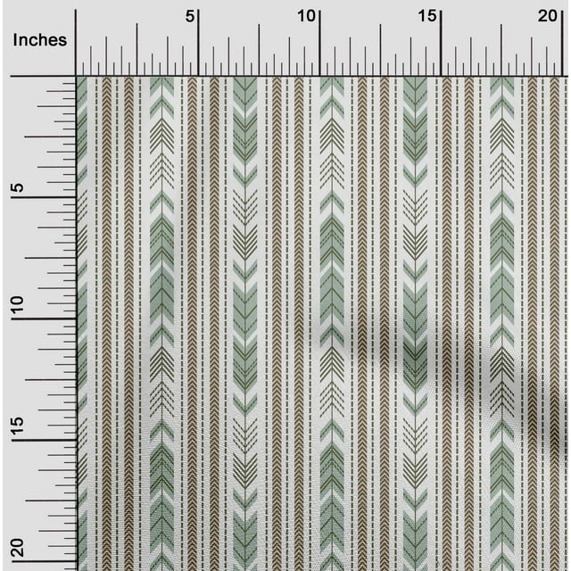 oneOone Viscose Chiffon Fabric Arrow & Stripe Geometric Print Fabric BTY 42 Inch Wide