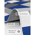 thumbnail image 3 of Mid Century Area Rug for Bedroom 5x7 Ft Navy Blue Grey Abstract Retro Geometric Modern Super Soft fuzzy Throw Rug Non-Slip Fluffy Plush Indoor Floor Carpet for Living Room Nursery Home Decor, 3 of 8