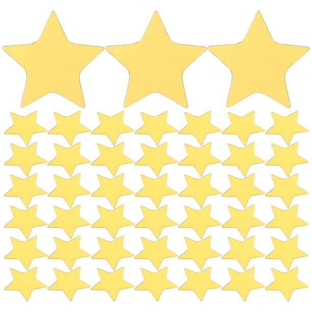 GOOHOCHY 100 Uds. Adhesivo acrílico para pared de estrella, pegatina de espejo para pared, decoración de pared de salón