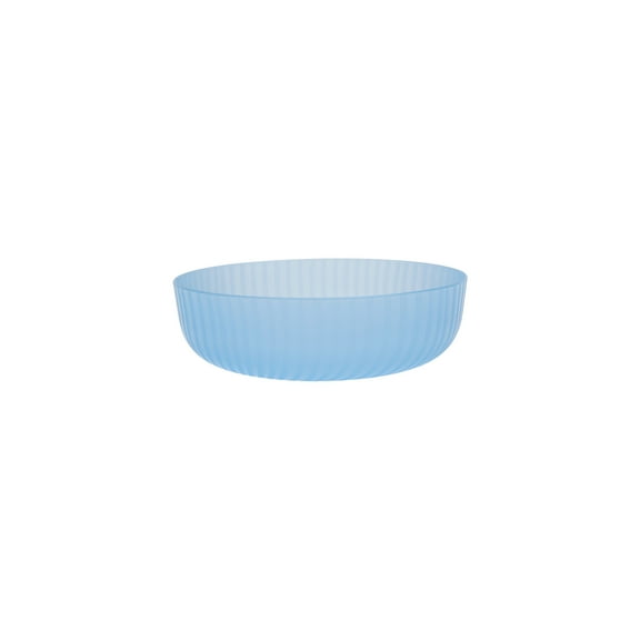 Mainstays - Blue Round Plastic Swirl Pattern Dinner Bowl, 42-Ounce