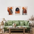 thumbnail image 5 of Boho Wall Art Set Of 3 Boho Art Prints Boho Room Decor Mid Century Modern Minimalist Terracotta Art Gallery Art Neutral Abstract Geometric Wall Decor Black Beige Orange Artwork Pictures 12"x16", 5 of 15