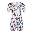 thumbnail image 3 of Femmes Sexy Body Manches Courtes Profond V Cou Combinaisons Shorts Pyjama Tenue, 3 of 6