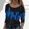thumbnail image 2 of T-shirts à Manches Longues Col Rond pour Femmes Hauts Tunique Imprimée Florale Tendance Hauts Décontractés Amples Confortables Chandails en Molleton Blouses, 2 of 5