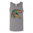 thumbnail image 3 of Dean Russo Raptor Animal Lover Mens Graphic Tank Top, Heather Grey, Medium, 3 of 6