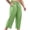 Army Green, variant on HOOMEUMY Mens Crinkled Gauze Pants Drawstring Elastic Waist Casual Summer Trousers Light Breathable For Beach Vacation Daily Wear