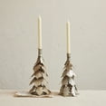 thumbnail image 2 of Creative Co-Op Metal Tree Shaped Taper Candleholder, Distressed Silver Finish, 2 of 3
