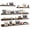Brown, variant on 47 Inch Long Floating Shelves for Wall Set of 5, Rustic Wood Wall Shelves for Bathroom, Bedroom, Kitchen, Living Room Storage and Decoration, Brown Picture Ledge