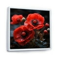 thumbnail image 2 of Designart "Dreamy Whispers Of Red Poppies I" Poppies Floater Framed Canvas Prints, 2 of 5