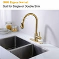thumbnail image 5 of Brushed Gold Kitchen Sink Faucet Pull Down Mixer with Cover, 5 of 8