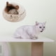 thumbnail image 3 of Cama con capucha para gatos, caseta de peluche, cueva semicerrada suave y acogedora con cojín extraíble Marrón 40cm, 3 of 7