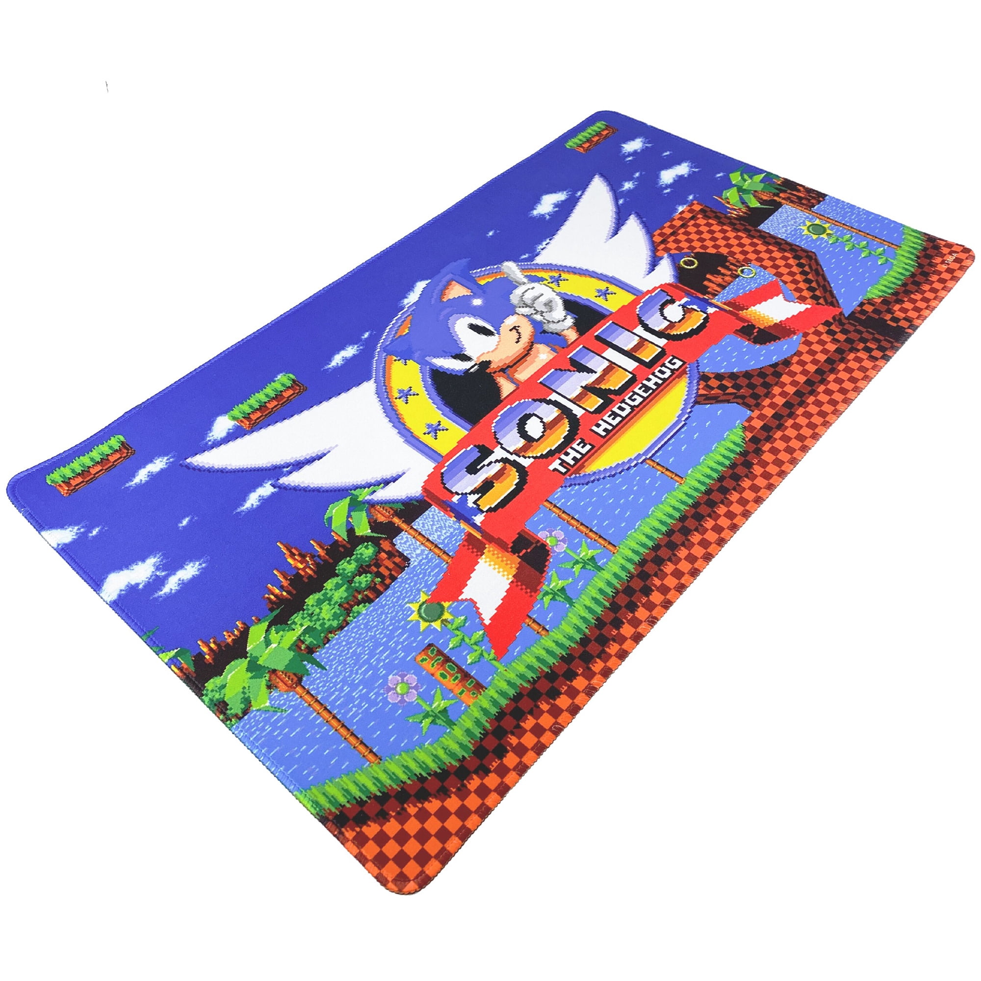 KESS: Sonic: Playmat - Green Hills Zone - 23.75 x 13.5" Neoprene, Non-Slip, Tabletop Accessory, Protection, Card-Board-Dice-CCG-RPG Games, Mouse Pad