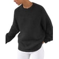 thumbnail image 4 of Suéter PRETTYGARDEN de cuello redondo, tejido grueso y peludo, talla XL, 4 of 5