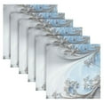 thumbnail image 6 of Cloth Napkins Set of1 100% Satin Peachskin Velvet 20x20inx1 Napkins Cloth napkins are washable Soft and Absorbent Gentle White-blue Tones, 6 of 8