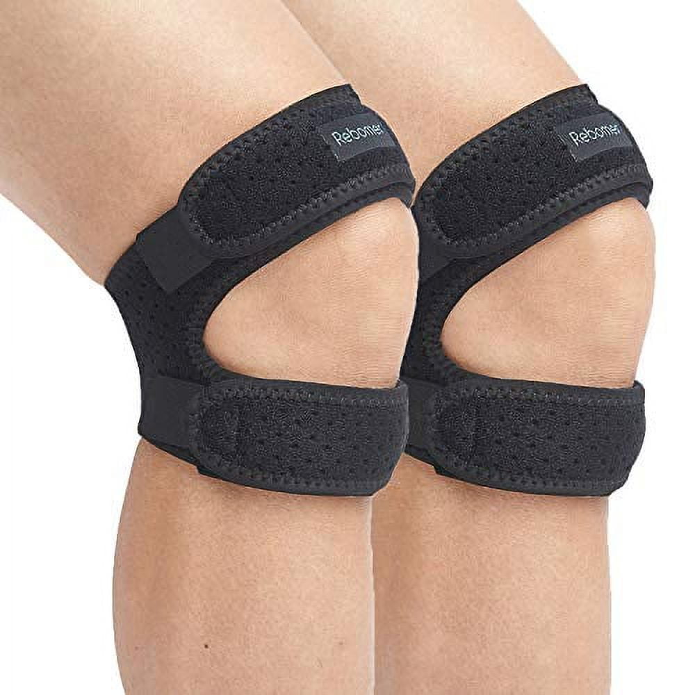 Genouillère élastique Réglable Avec Gel Rotulien – Respirante, Antidérapante, Pour Sport Ou Douleur, Bleu, Taille Unique