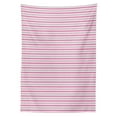 thumbnail image 3 of Ambesonne Geometric Tablecloth Rectangular Table Cover, Modern Striped Art, 52"x70", White Pink Grey, 3 of 4